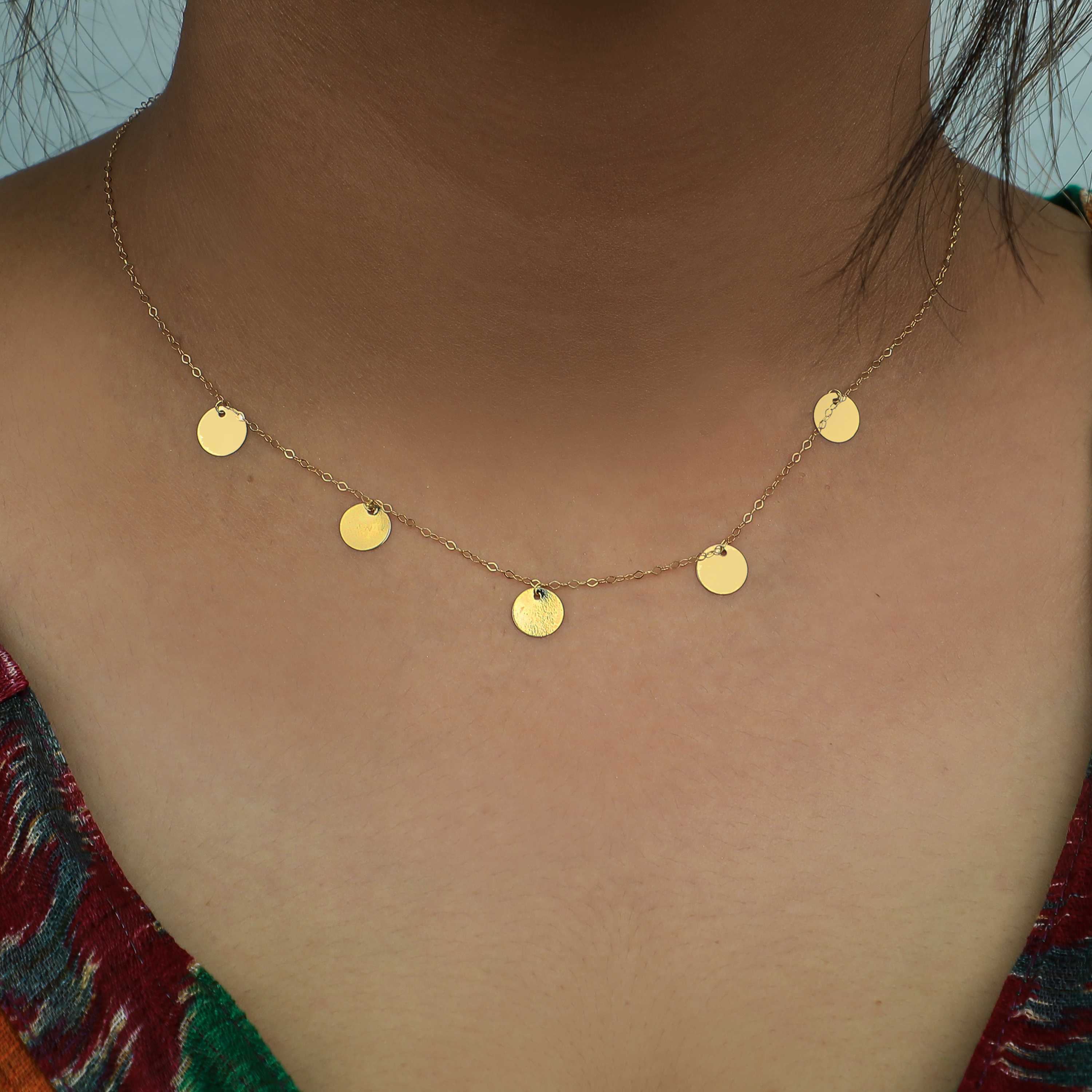 18 karat gold choker, made in Turkey - (H-0958)
